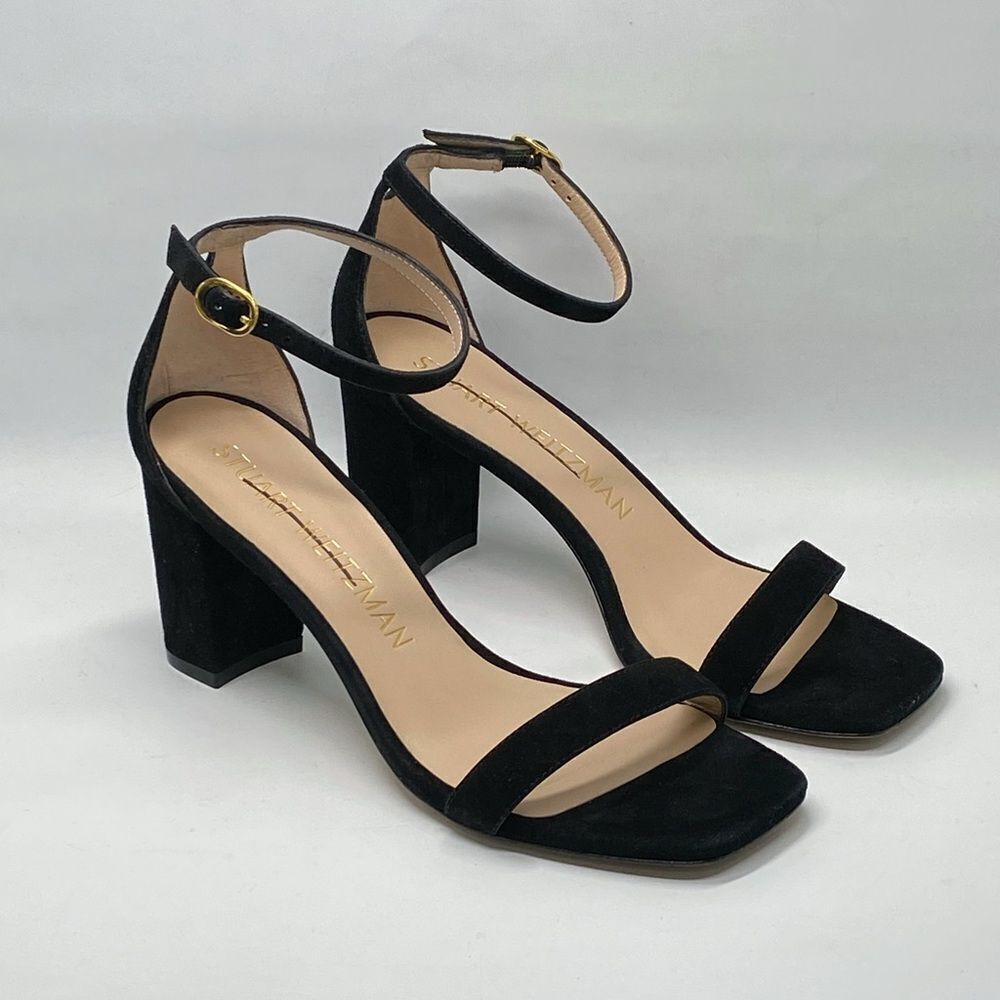 Stuart Weitzman Suede Block Heeled Sandals size 8.5